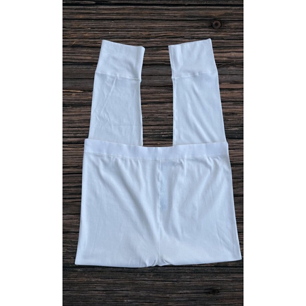 SKIMS Logo Cotton Thermal Pointelle Leggings Cream 4X Plus Size - Picture 8 of 11